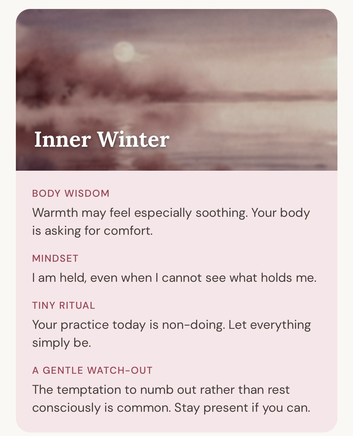 Syncira Winter phase card